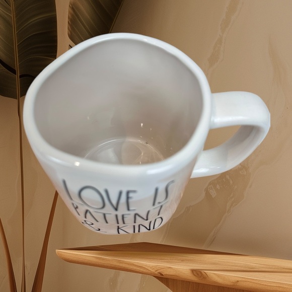 Rae Dunn “Love is Patient & Kind” cream coffee mug, NEW, Collectible cup - Picture 6 of 7